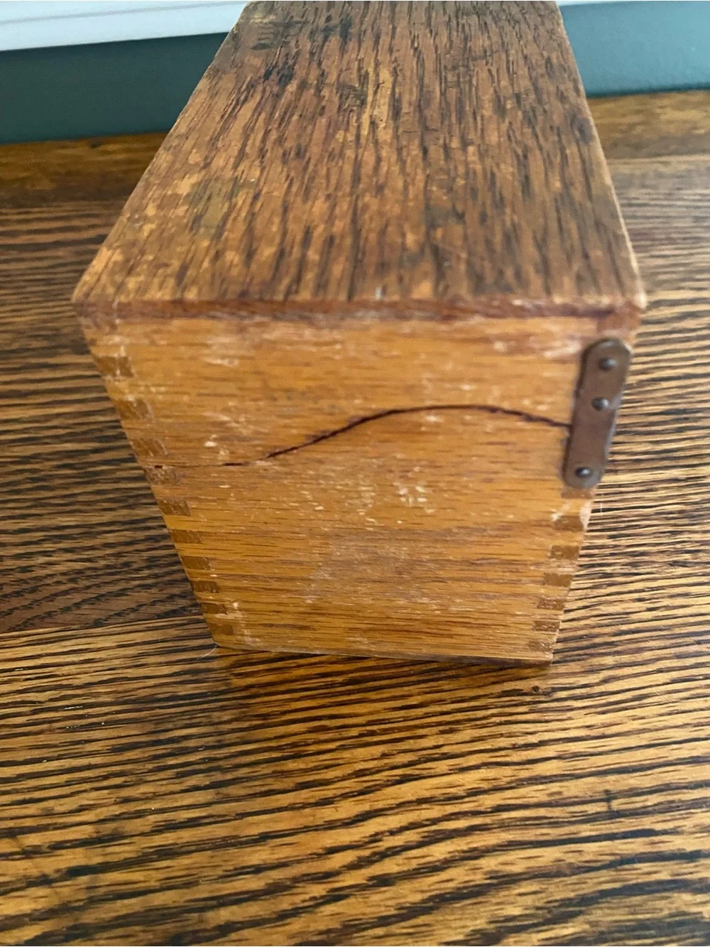Vintage Globe Wernicke Wood Recipe Box, File Box, Card Box - Farmhouse Kitchen